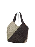 GEA – Nagy Horgolt Shopper Táska (Kétszínű Geometriával)