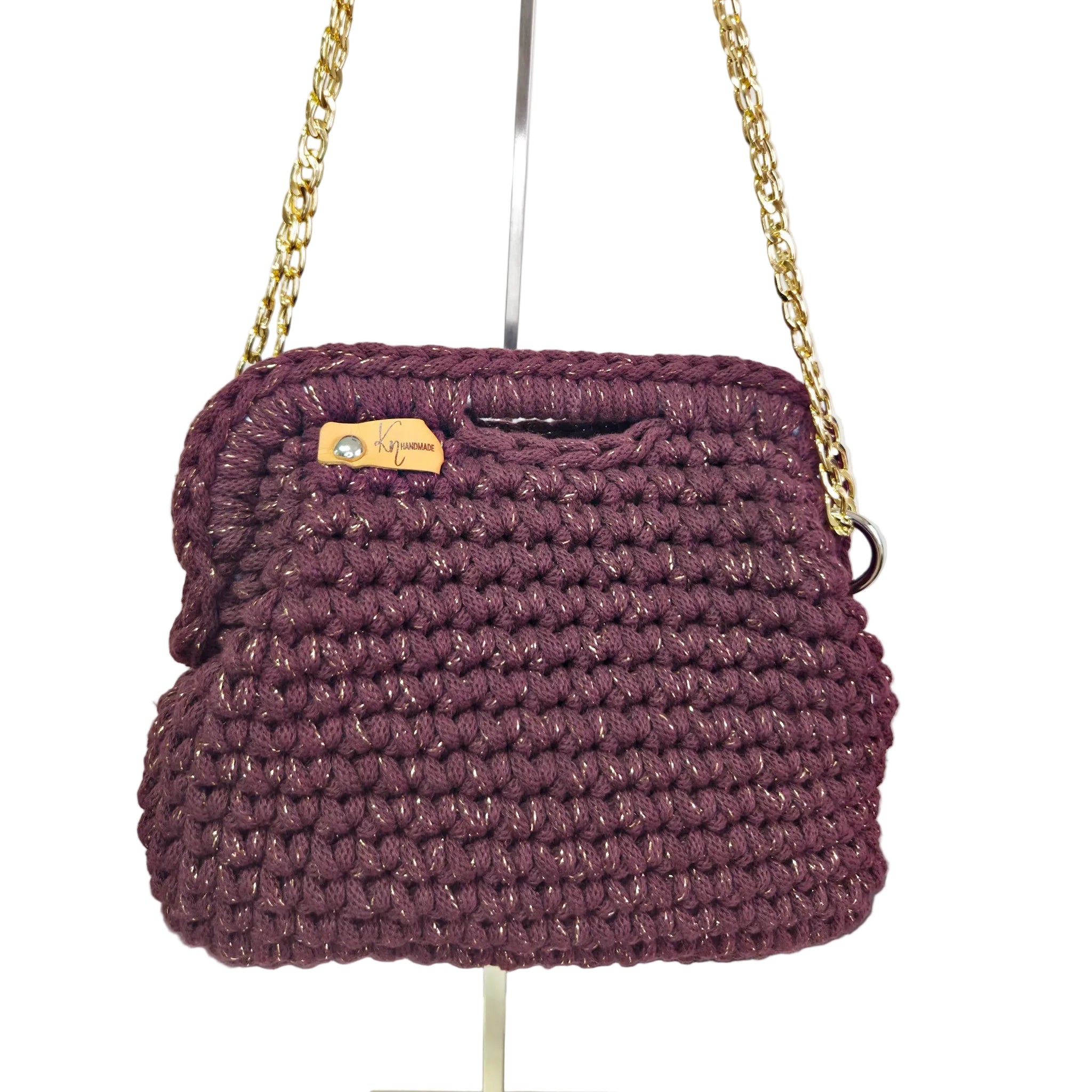 ARIA – Aranyszállal Szőtt Kézitáska és Clutch (Arany Lánccal)